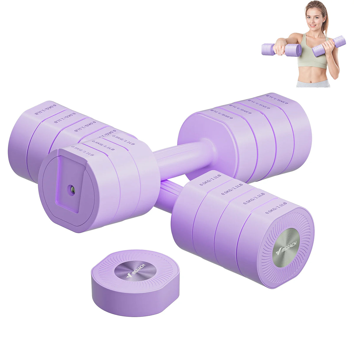 MERACH Adjustable Dumbbell Set With Safety Lock Non Slip Grip