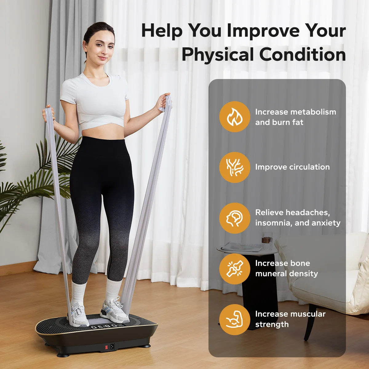 MERACH Whole Body Vibration Plate Exercise Machine for Fitness and Toning