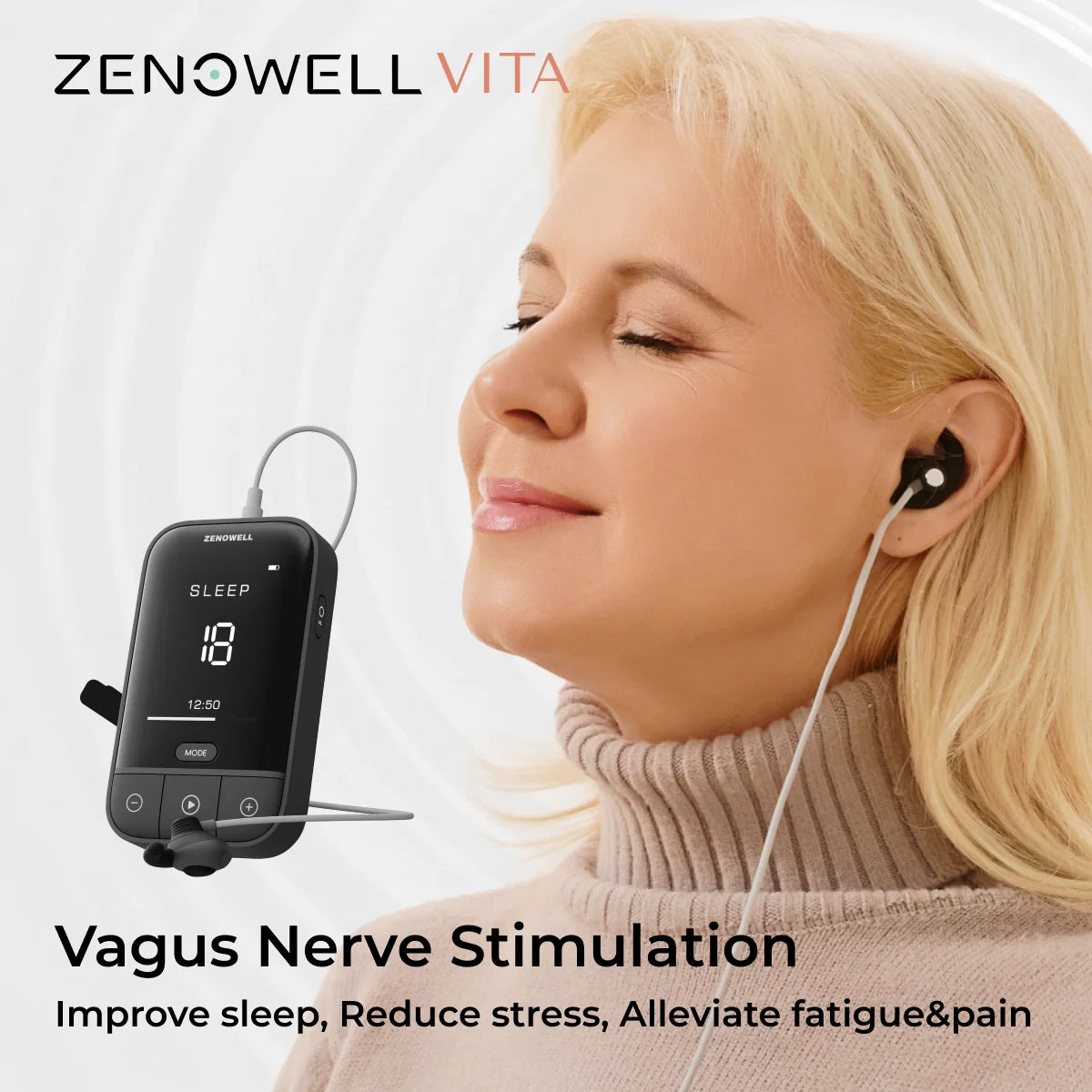 ZenoWell Vagus Nerve Stimulation Device for Sleep and Stress Relief