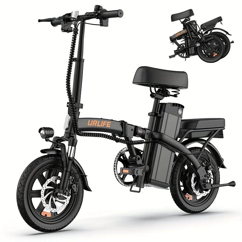 URLIFE Folding Electric Commuter Bike With Removable Lithium Battery