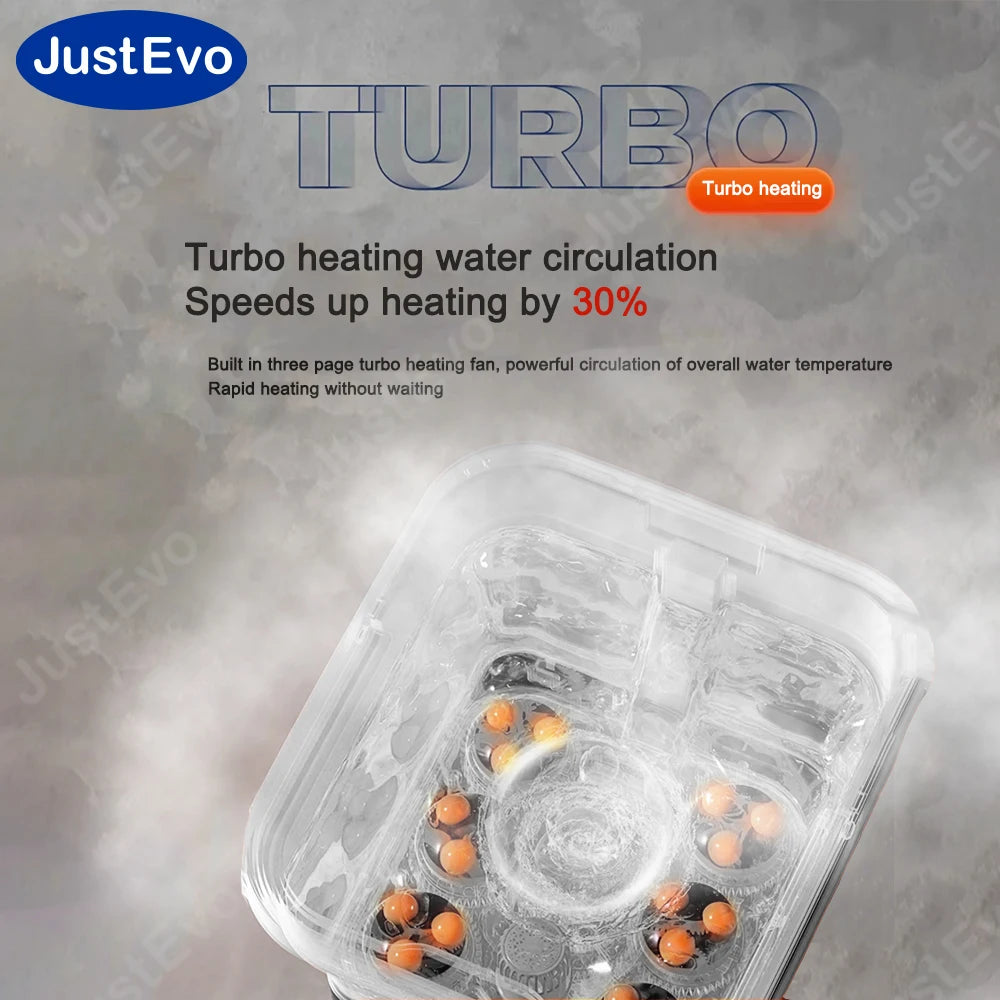JUSTEVO Remote Foot Spa Massager With Heating And Soaking Basin