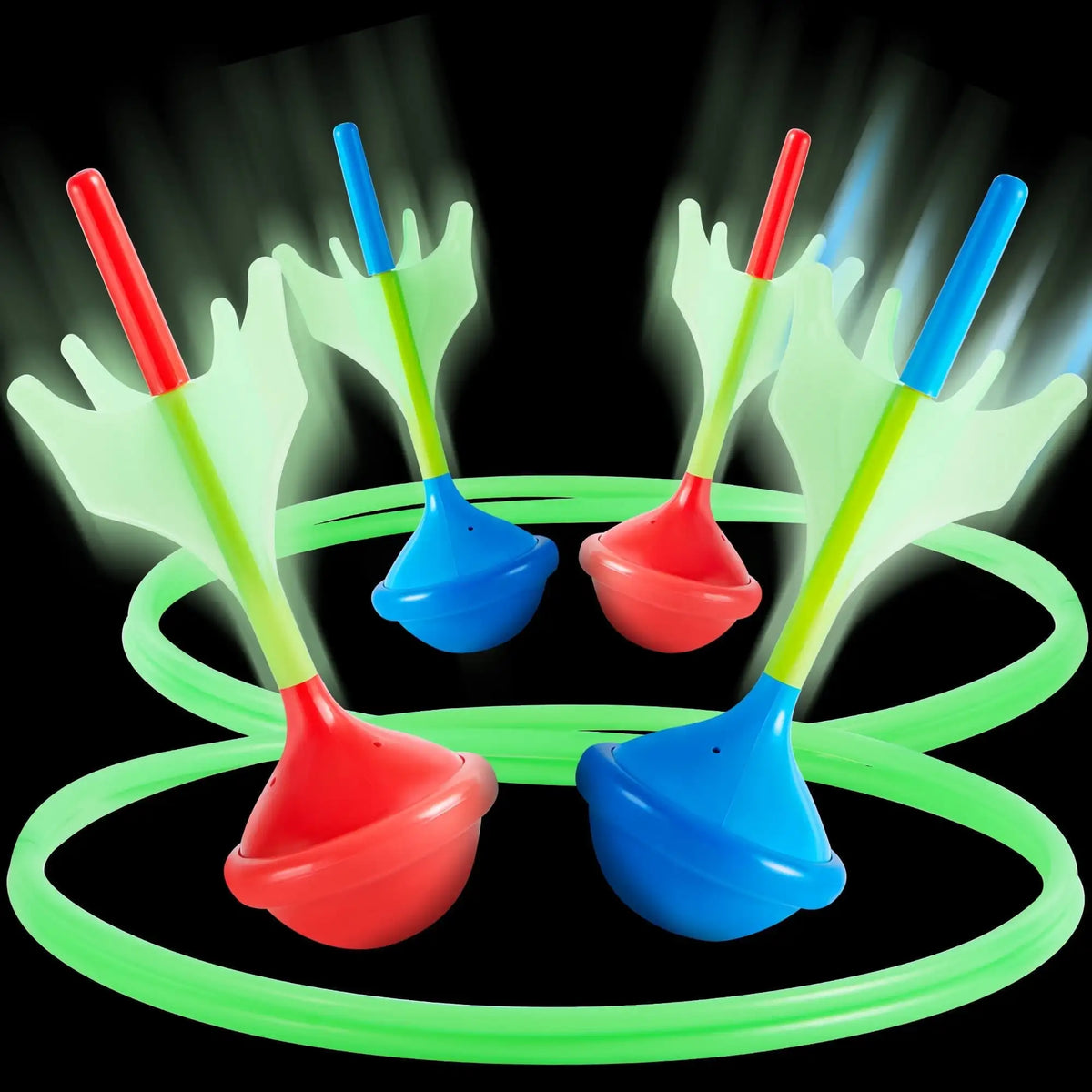 Joyfy Glow In The Dark Lawn Darts Outdoor Family Game Set