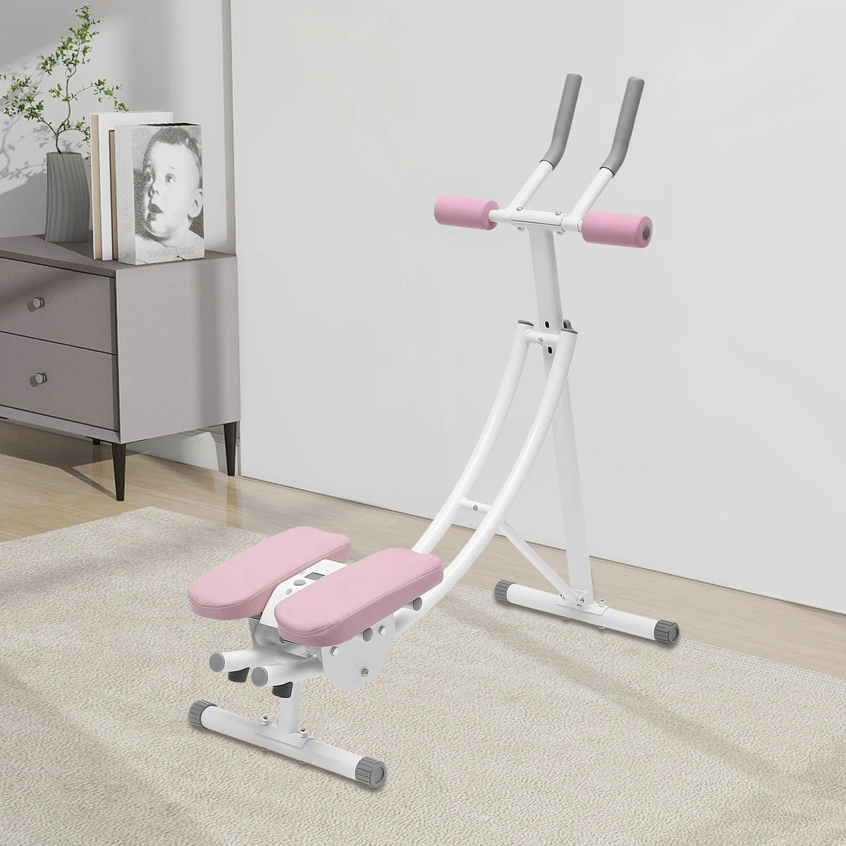 Foldable Abdominal Workout Machine With LED Display For Core Training