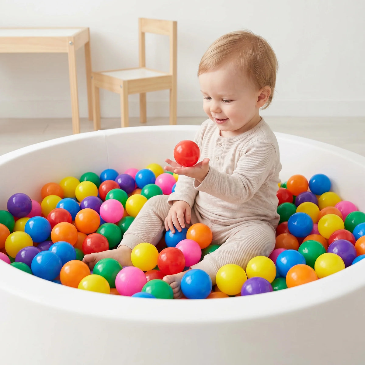 Multicolor Plastic Ball Pit Balls 500/1000/2000 PCS 2.2 Inch Safe AntiāChoking PE Balls for Kids Bounce House Inflatable Water Pool Play Tent Ball Pit