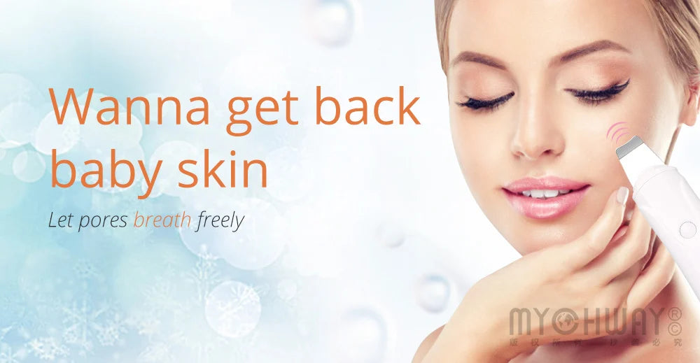 Mychway 3 In 1 Ultrasound Dermabrasion Facial Skin Care Device