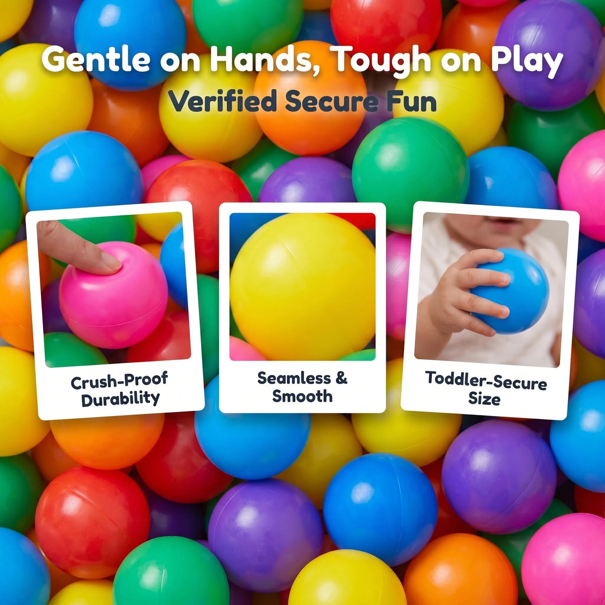 Multicolor Plastic Ball Pit Balls 500/1000/2000 PCS 2.2 Inch Safe AntiāChoking PE Balls for Kids Bounce House Inflatable Water Pool Play Tent Ball Pit