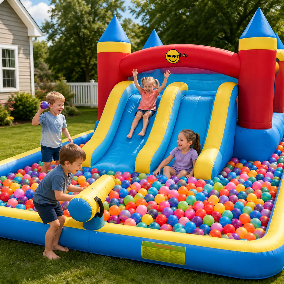 Multicolor Plastic Ball Pit Balls 500/1000/2000 PCS 2.2 Inch Safe AntiāChoking PE Balls for Kids Bounce House Inflatable Water Pool Play Tent Ball Pit