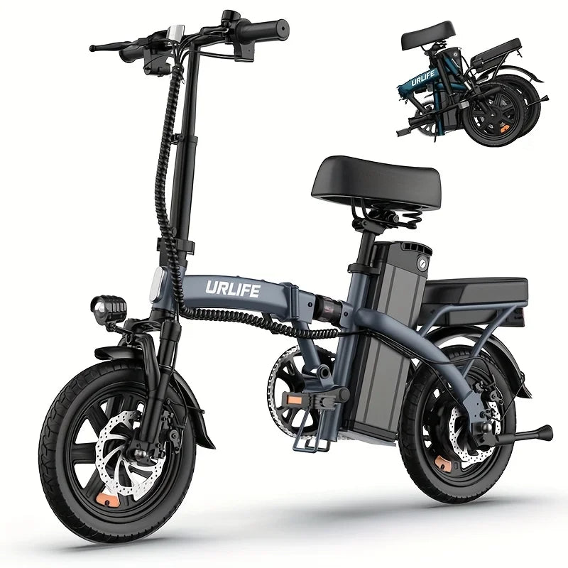 URLIFE Folding Electric Commuter Bike With Removable Lithium Battery