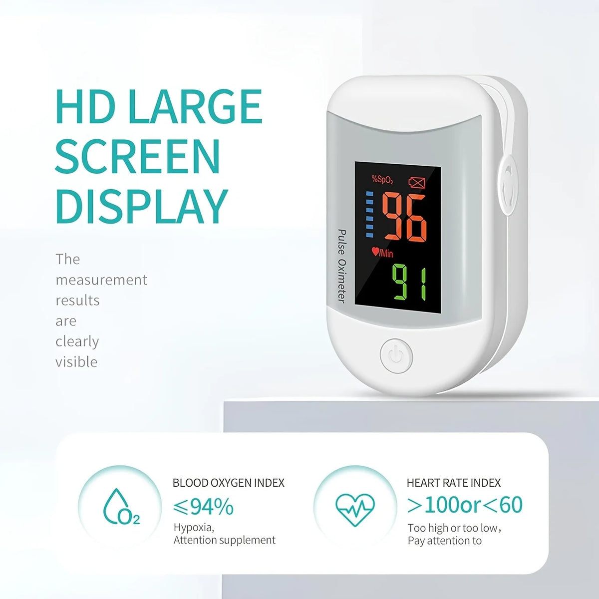 Jitesy Fingertip Pulse Oximeter Blood Oxygen and Heart Rate Monitor