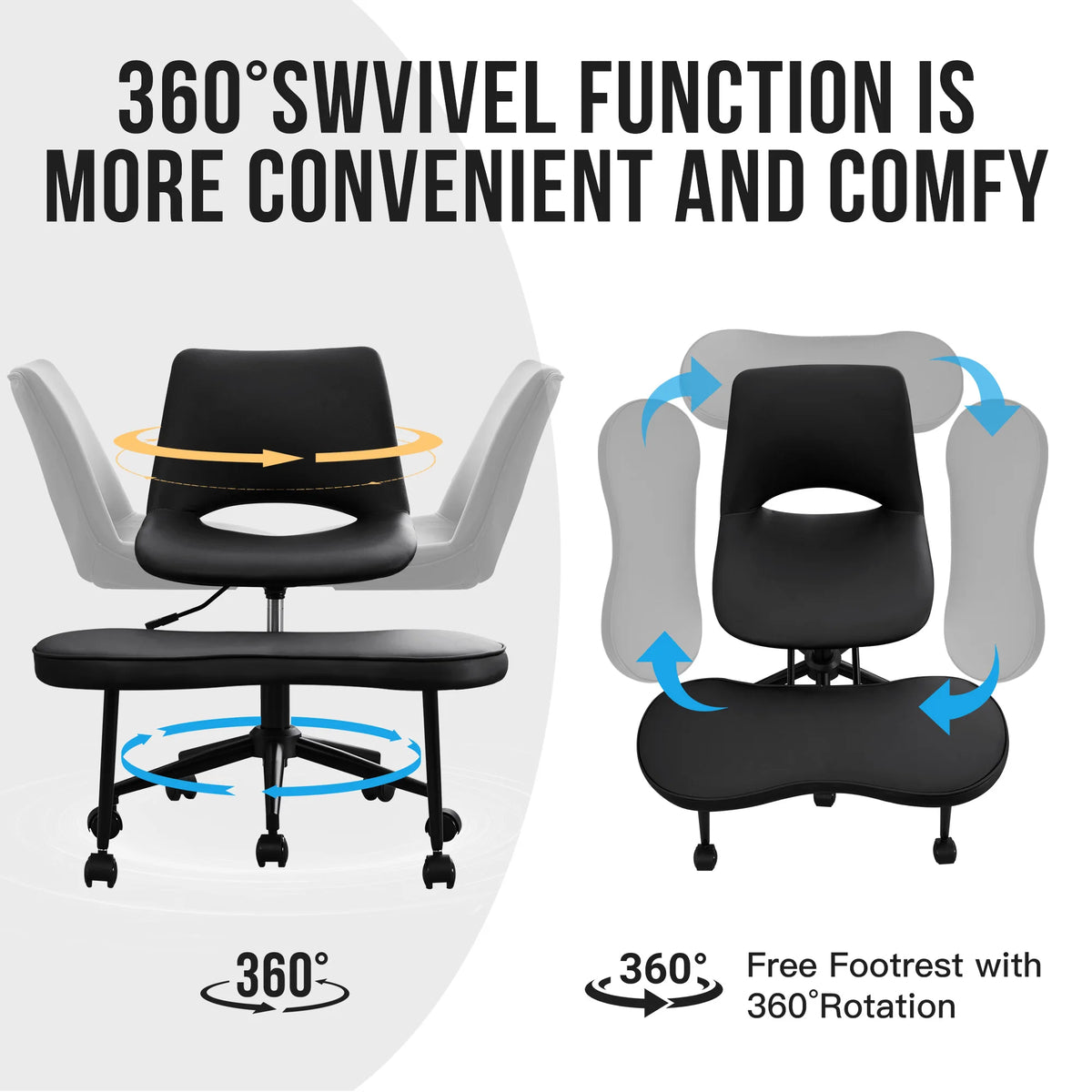 Ergonomic Cross-Legged Lounge Chair, Adjustable Height, Lumbar Support, 360° Swivel, Wide Seat, Sturdy Steel Base, Wheels, for Meditation, Yoga