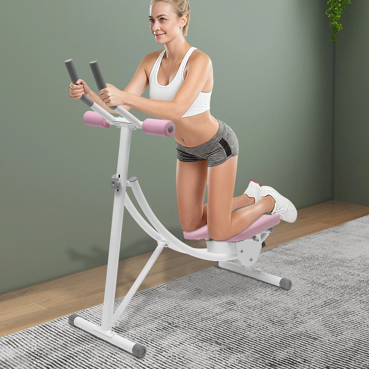 Foldable Abdominal Workout Machine With LED Display For Core Training
