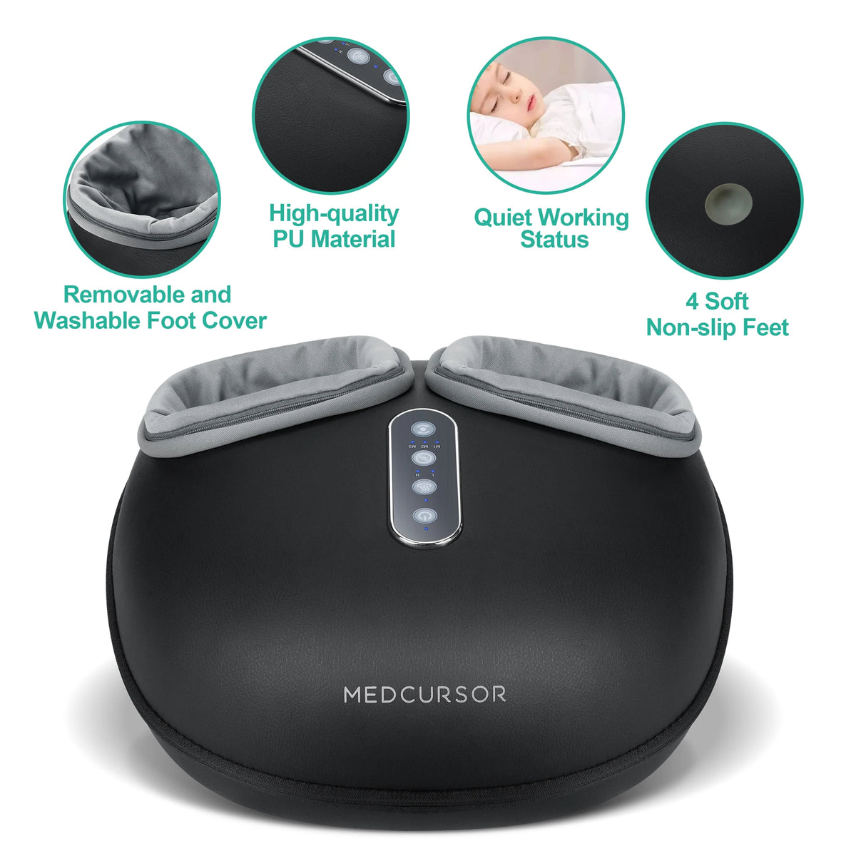 Medcursor Shiatsu Foot Massager With Heat For Muscle Relaxation