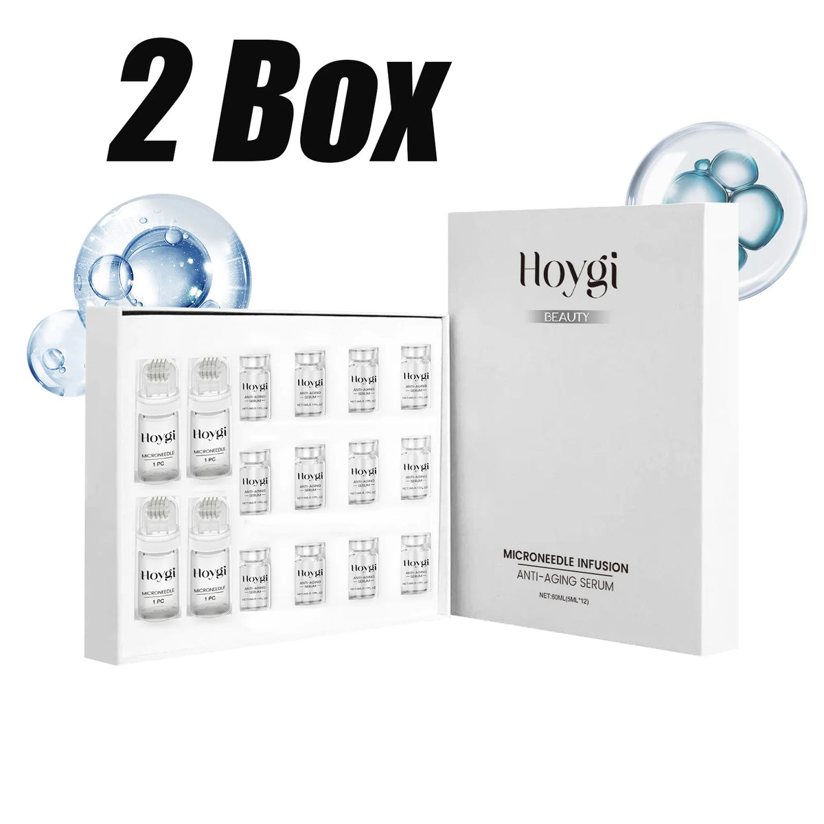Hoygi Firming Facial Serum Set With Microneedle Roller