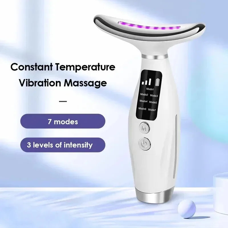 LED Photon Therapy Neck And Face Lifting Massage Device