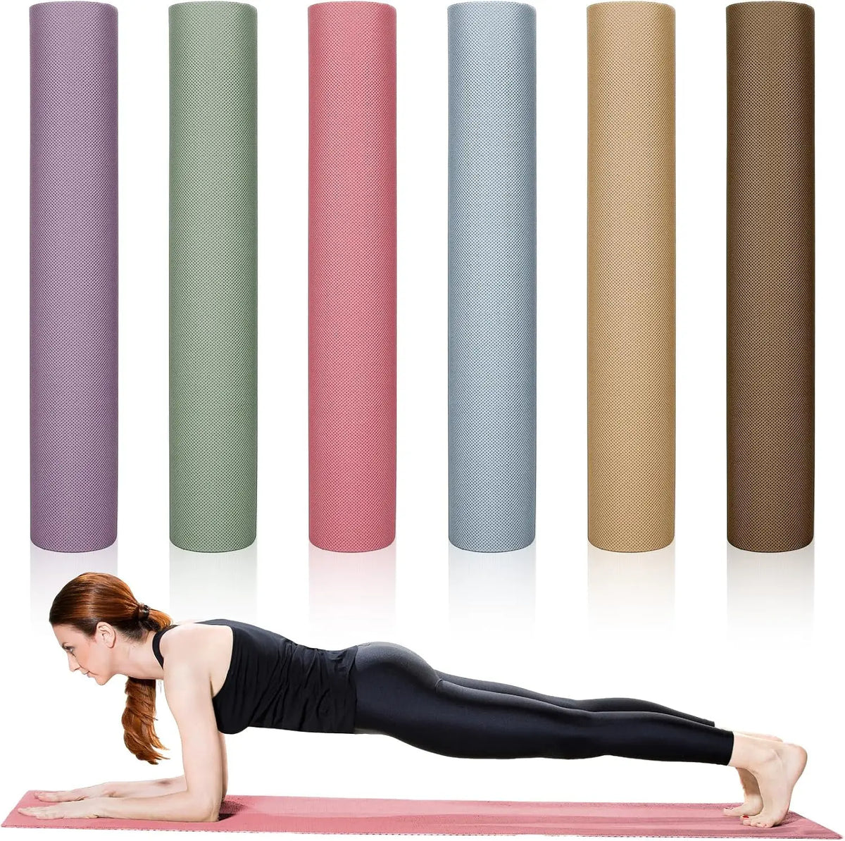 Non Slip Yoga Mats for Fitness Stretching and Studio Workouts
