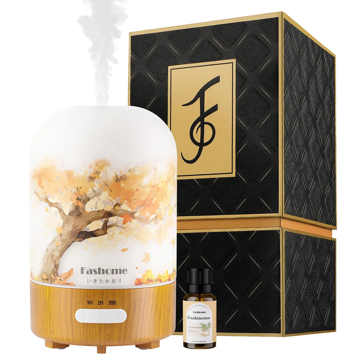 Fashome Hand Blown Glass Ultrasonic Aromatherapy Essential Oil Diffuser