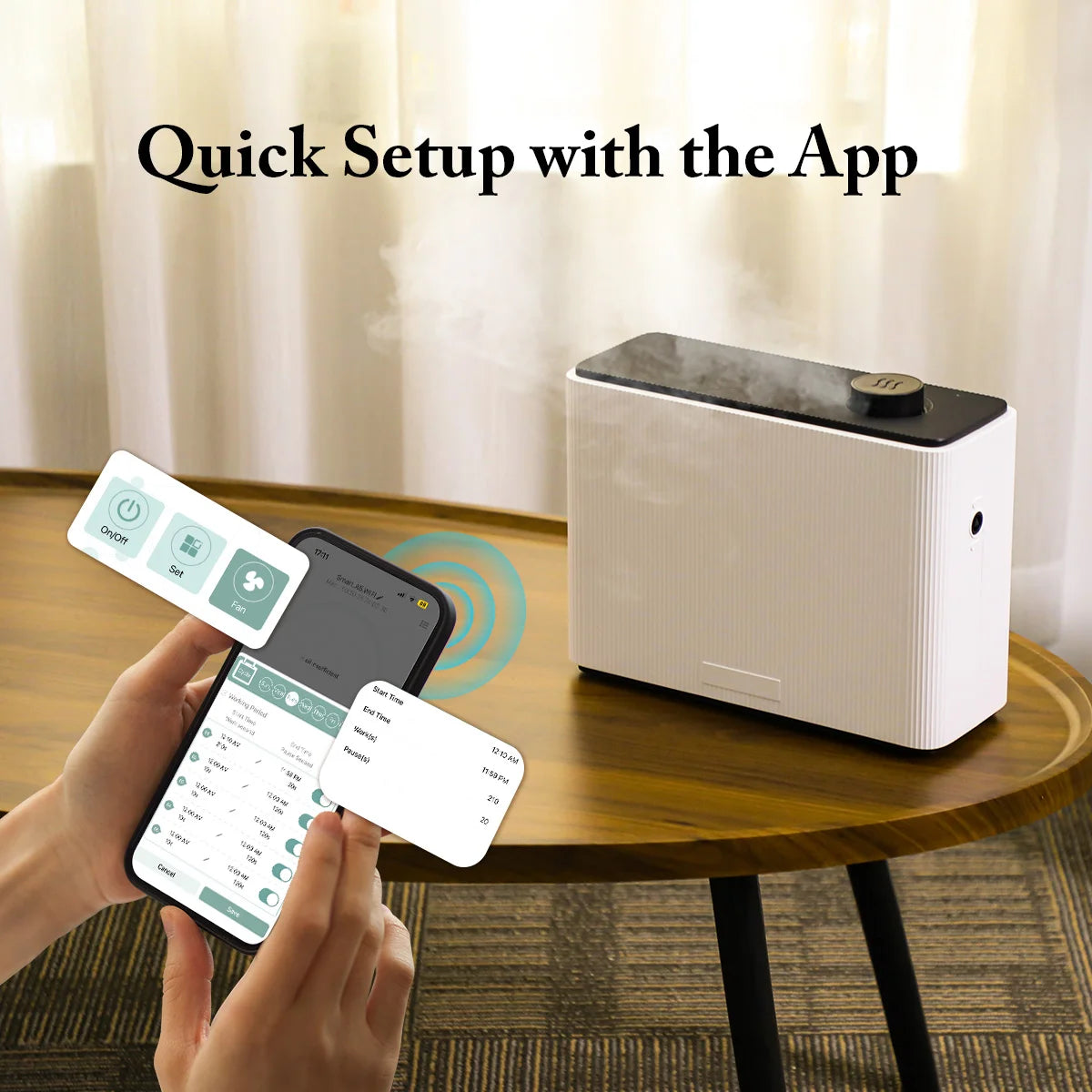 NAMSTE Smart Waterless Fragrance Diffuser With WiFi Bluetooth HVAC Aroma System