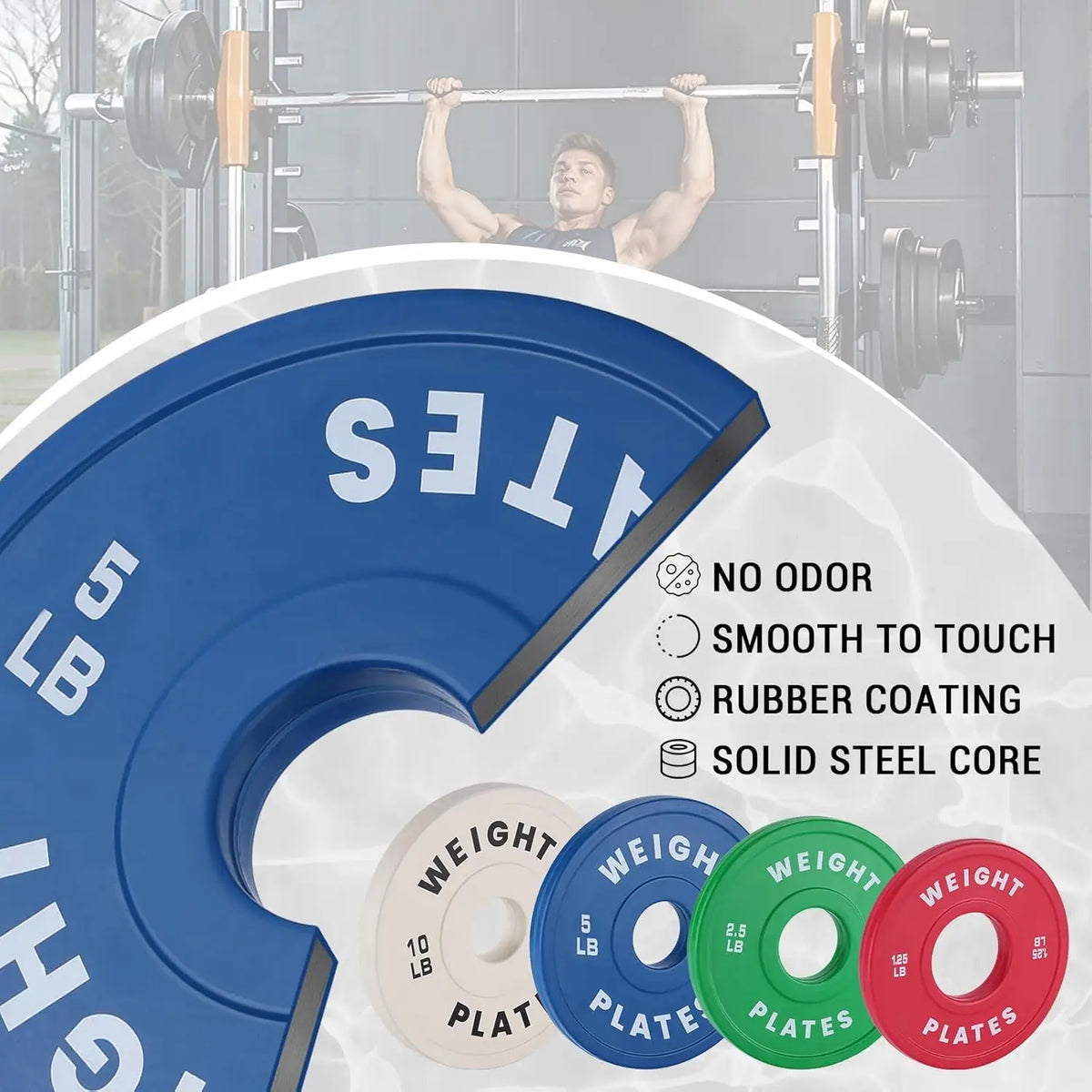 TWISTER.CK Rubber Coated Fractional Weight Plates for Strength Training