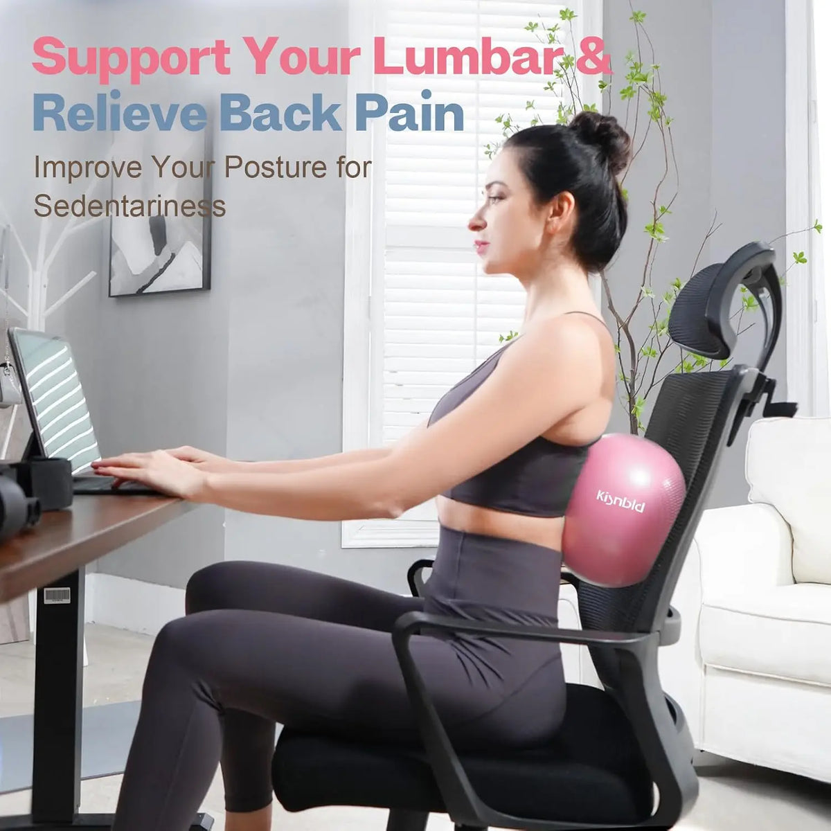 Kisnbld Mini Pilates Ball for Fitness Therapy and Core Training