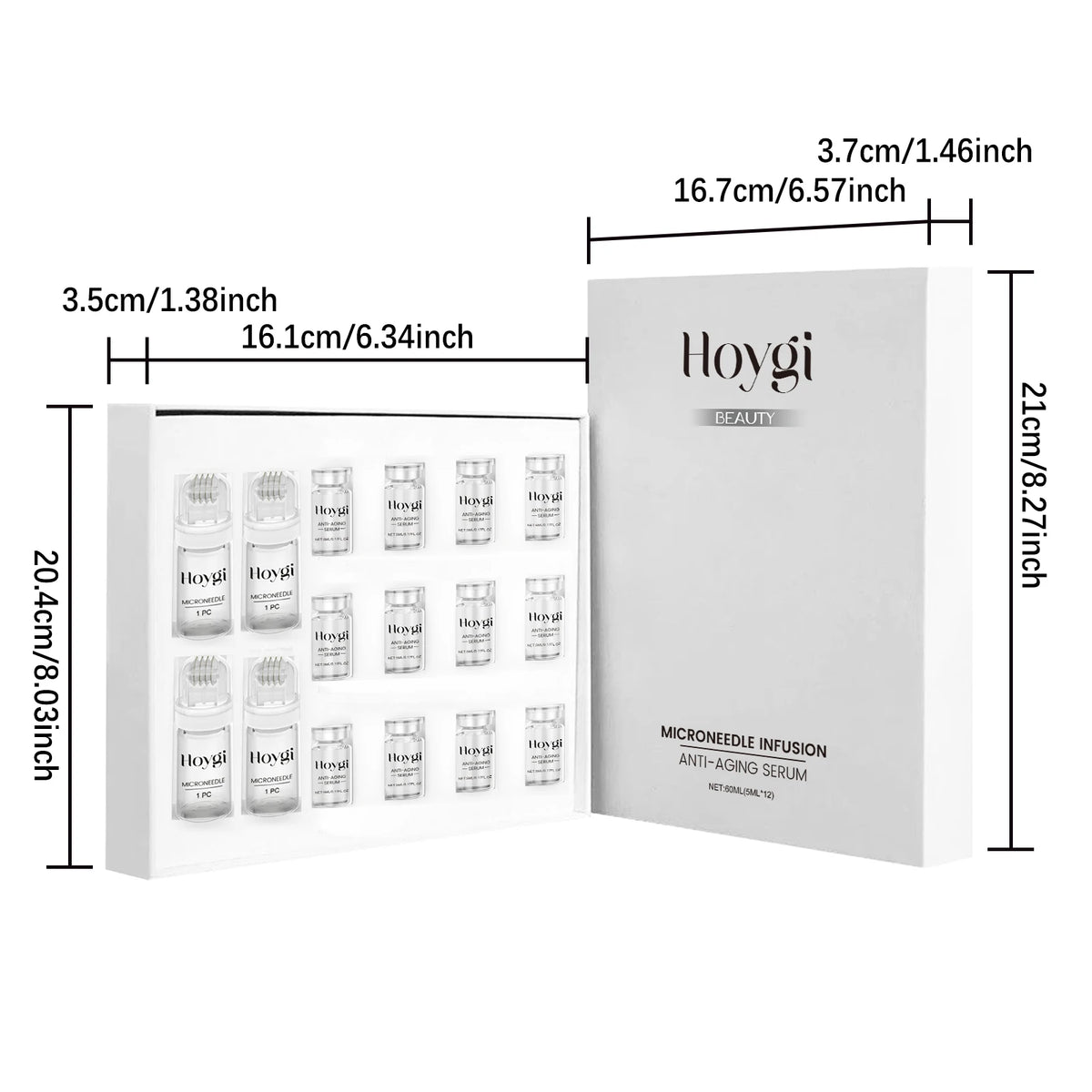 Hoygi Firming Facial Serum Set With Microneedle Roller