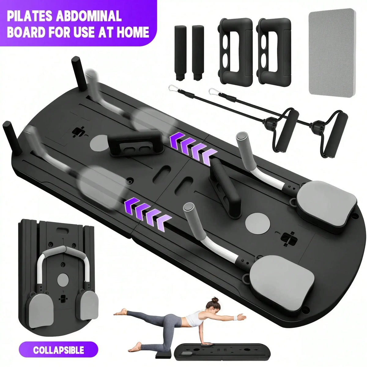 Foldable Pilates Board for Versatile Home Fitness and Core Training