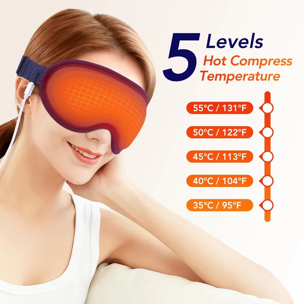 PASTSKY Heated Eye Massager Mask With Vibration for Relaxation
