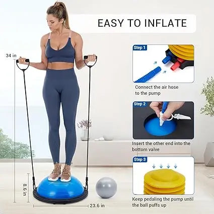 Balance Exercise Ball Trainer With Non Slip Base For Fitness