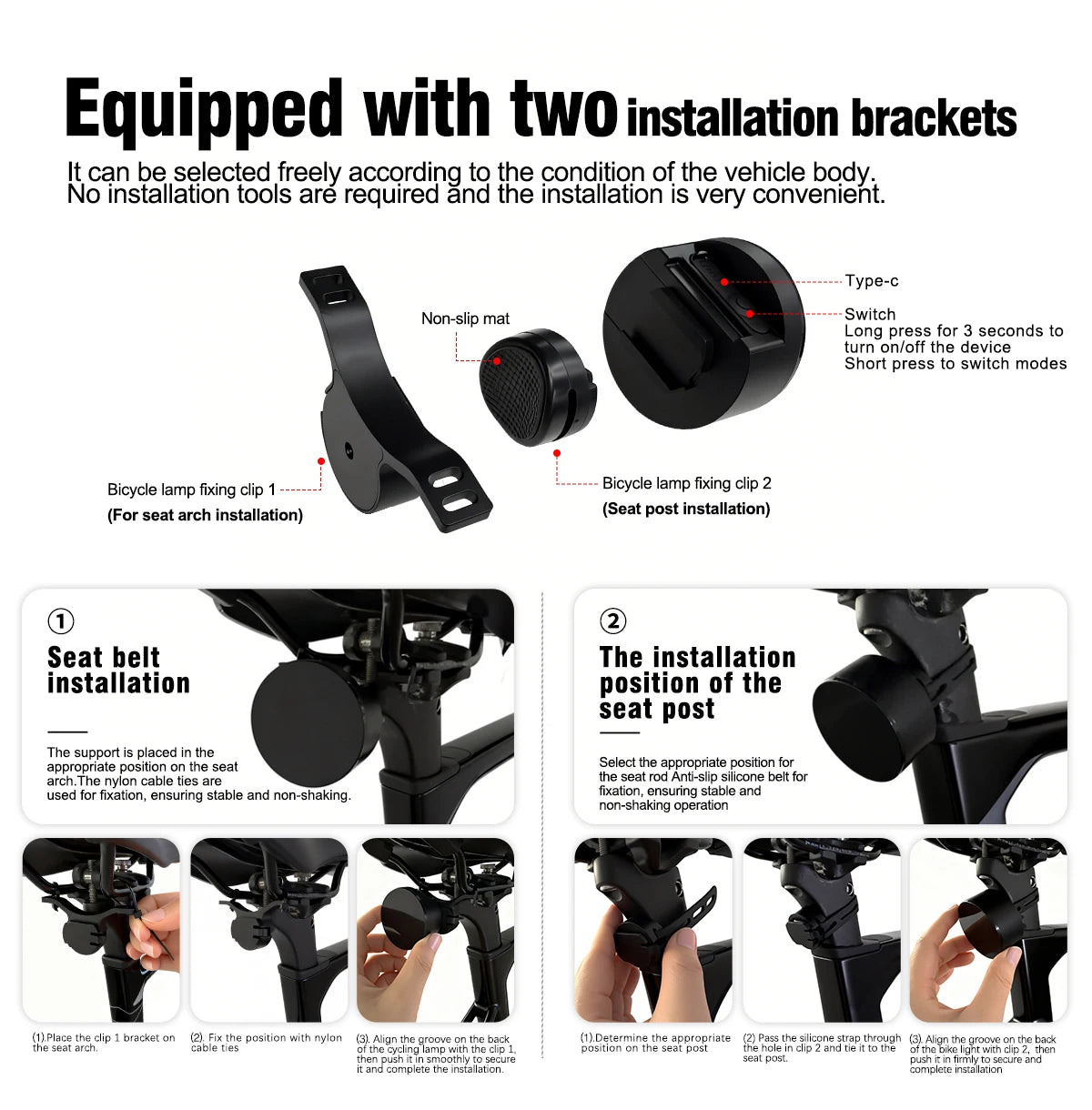 Smart Bike Tail Light With App Control And Brake Sensing