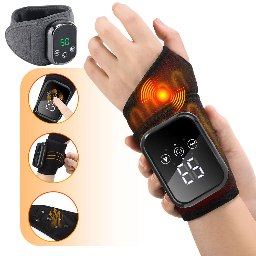 Agdoad Electric Heating Wrist Massager Wrap With Vibration Relief