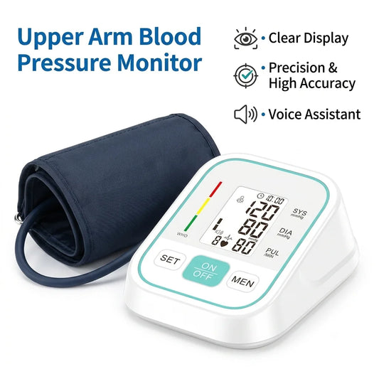 Automatic Digital Upper Arm Blood Pressure Monitor With Voice Broadcast