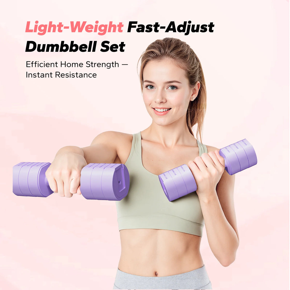 MERACH Adjustable Dumbbell Set With Safety Lock Non Slip Grip