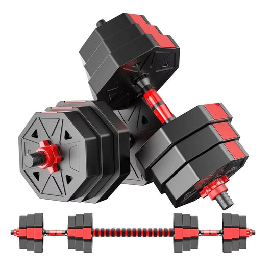 Adjustable Dumbbell to Barbell Fitness Set for Home Strength Training