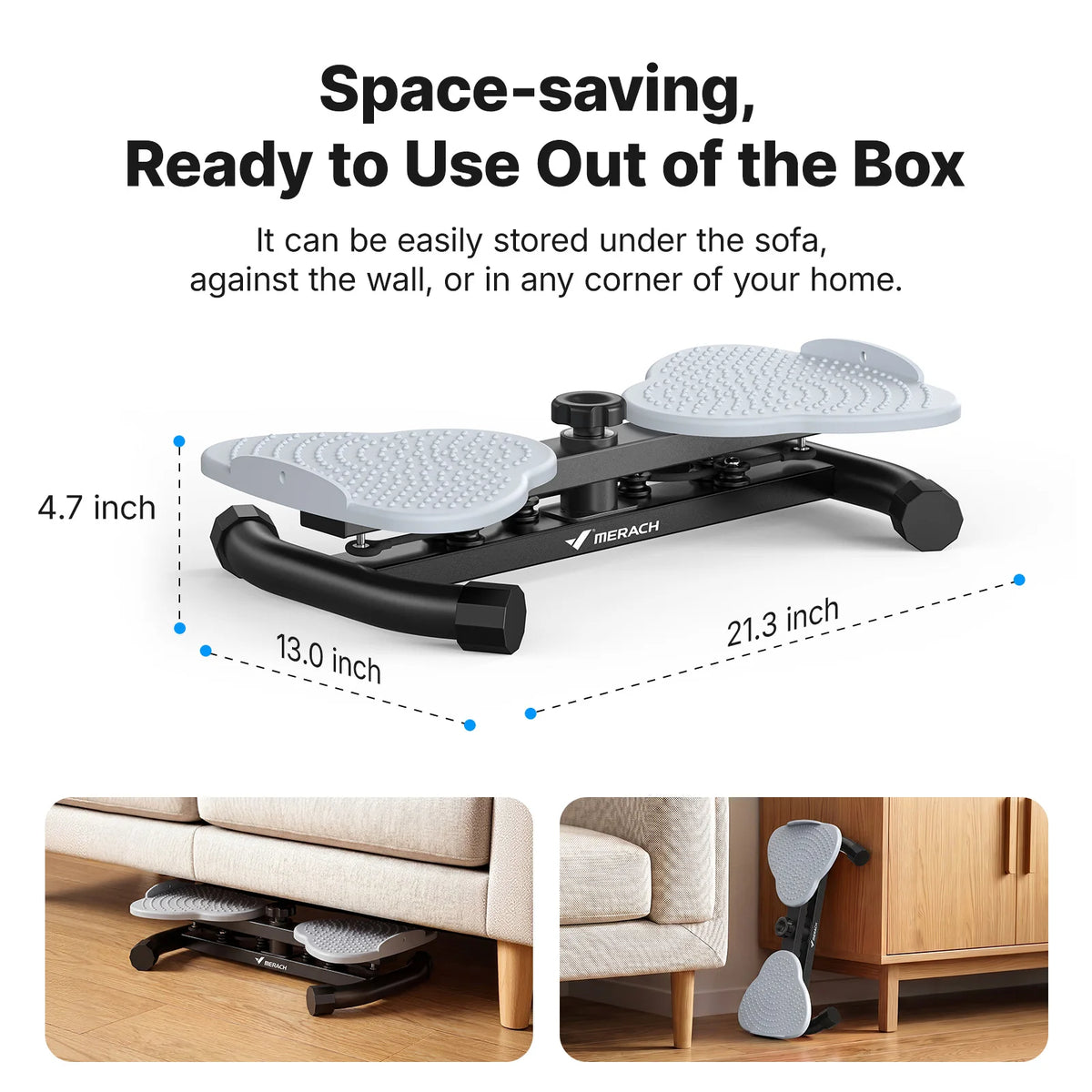 MERACH Waist Twister Board With Pull Cords And Foot Massage