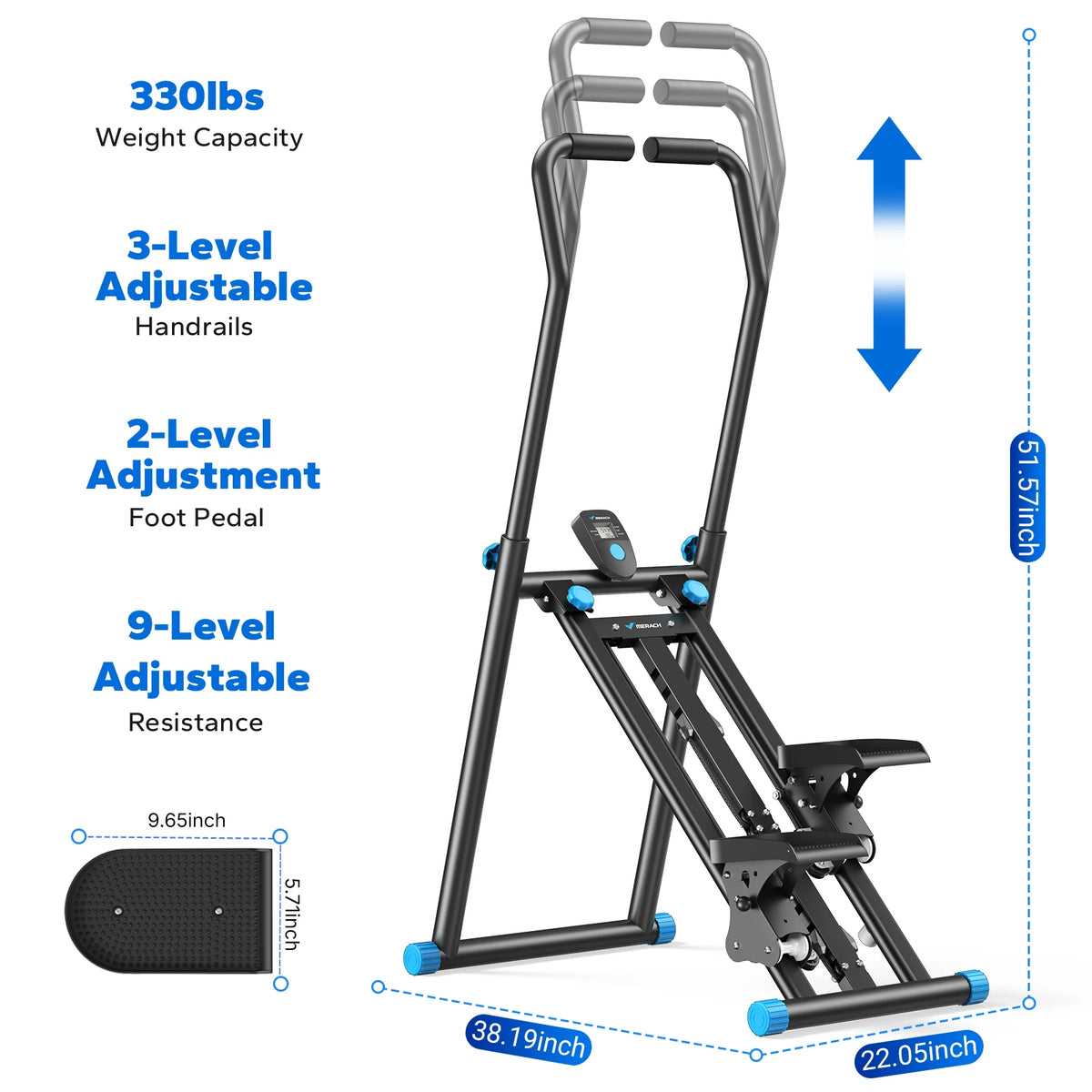 MERACH Foldable Stair Stepper for Full Body Cardio Training