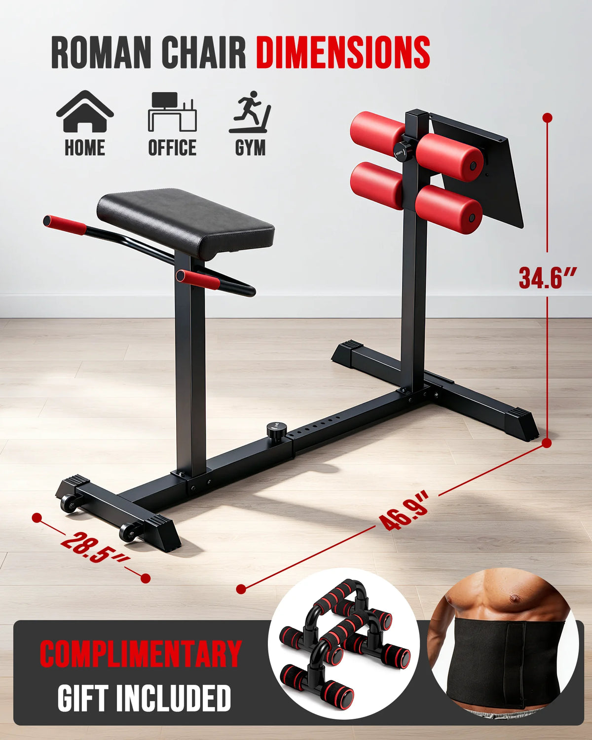 EYESUN Roman Chair Back Extension Machine for Home Gym