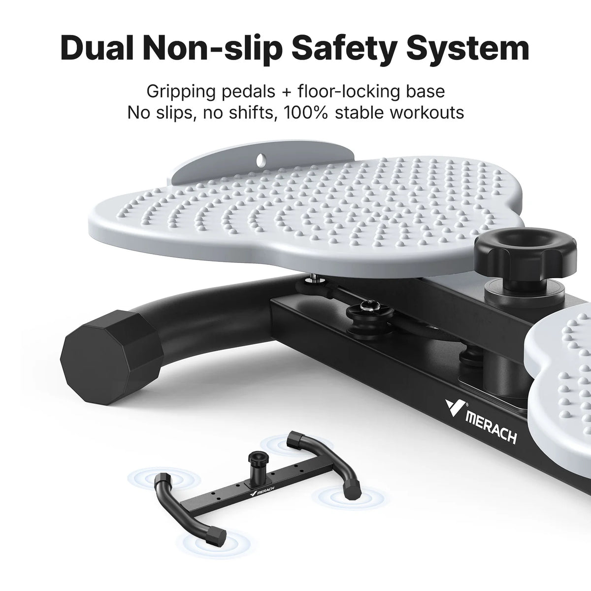 MERACH Waist Twister Board With Pull Cords And Foot Massage