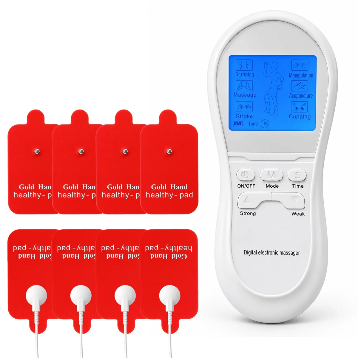 Electric TENS Digital Relax Massager Pulse Full Body Muscle Stimulator Digital Electrostimulator Ems/Tens Acupuncture Massage Machine Low Nerve Electrostimulator