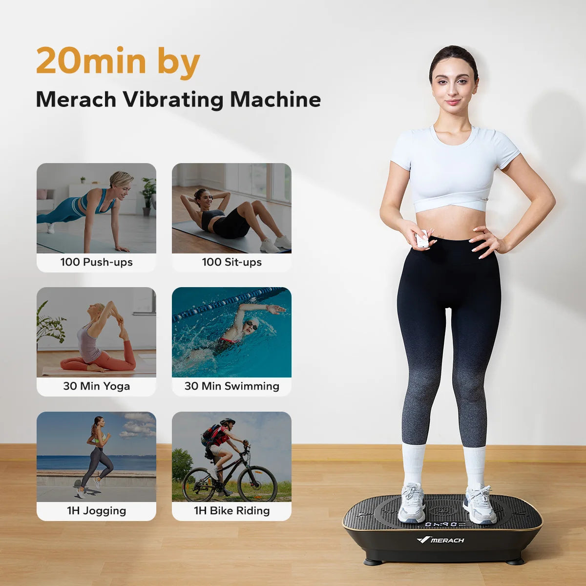MERACH Whole Body Vibration Plate Exercise Machine for Fitness and Toning