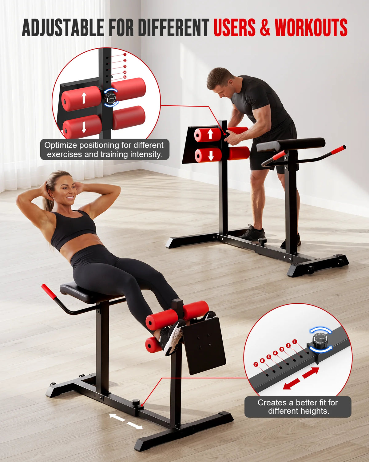 EYESUN Roman Chair Back Extension Machine for Home Gym