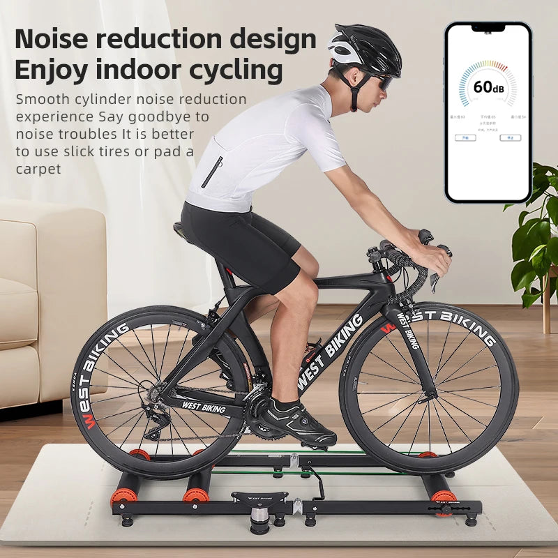 WEST BIKING Roller Cycling Training Platform Professional Indoor Bike Trainer Foldable Adjustable MTB Road Bike Roller Trainer