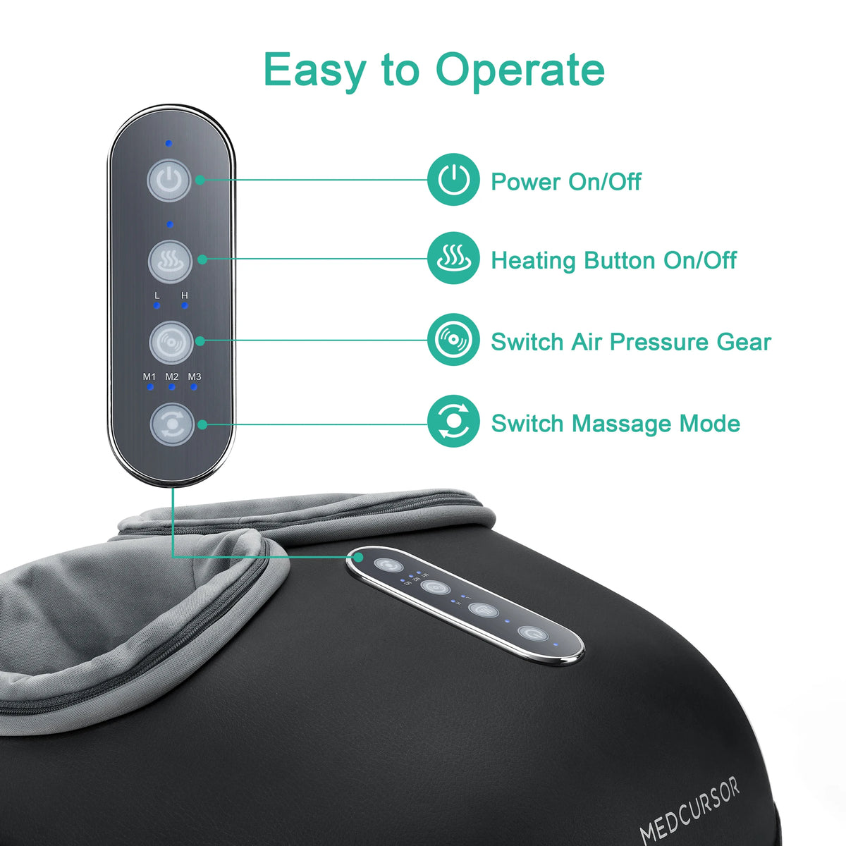 Medcursor Shiatsu Foot Massager With Heat For Muscle Relaxation