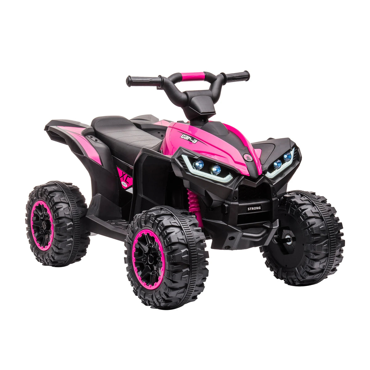 12V Kids Ride On ATV 4 Wheeler Electric Car With Parent Remote Control LED Lights Music Horn Rechargeable Battery All Terrain Tires