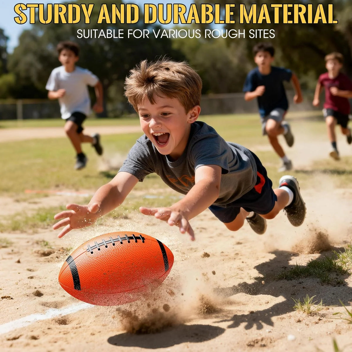 LED Glow Football, Light Activated Rugby Ball Toy for Night Play, Waterproof Heavy Duty Rubber Sports Ball, Indoor Outdoor Family Game, High Quality Festival Gift for Boys Girls Adults