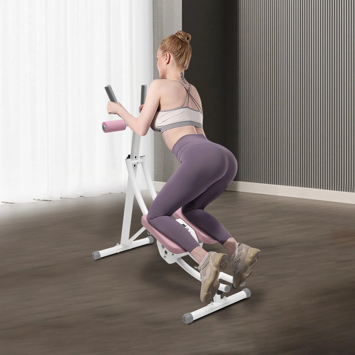 Foldable Abdominal Workout Machine With LED Display For Core Training