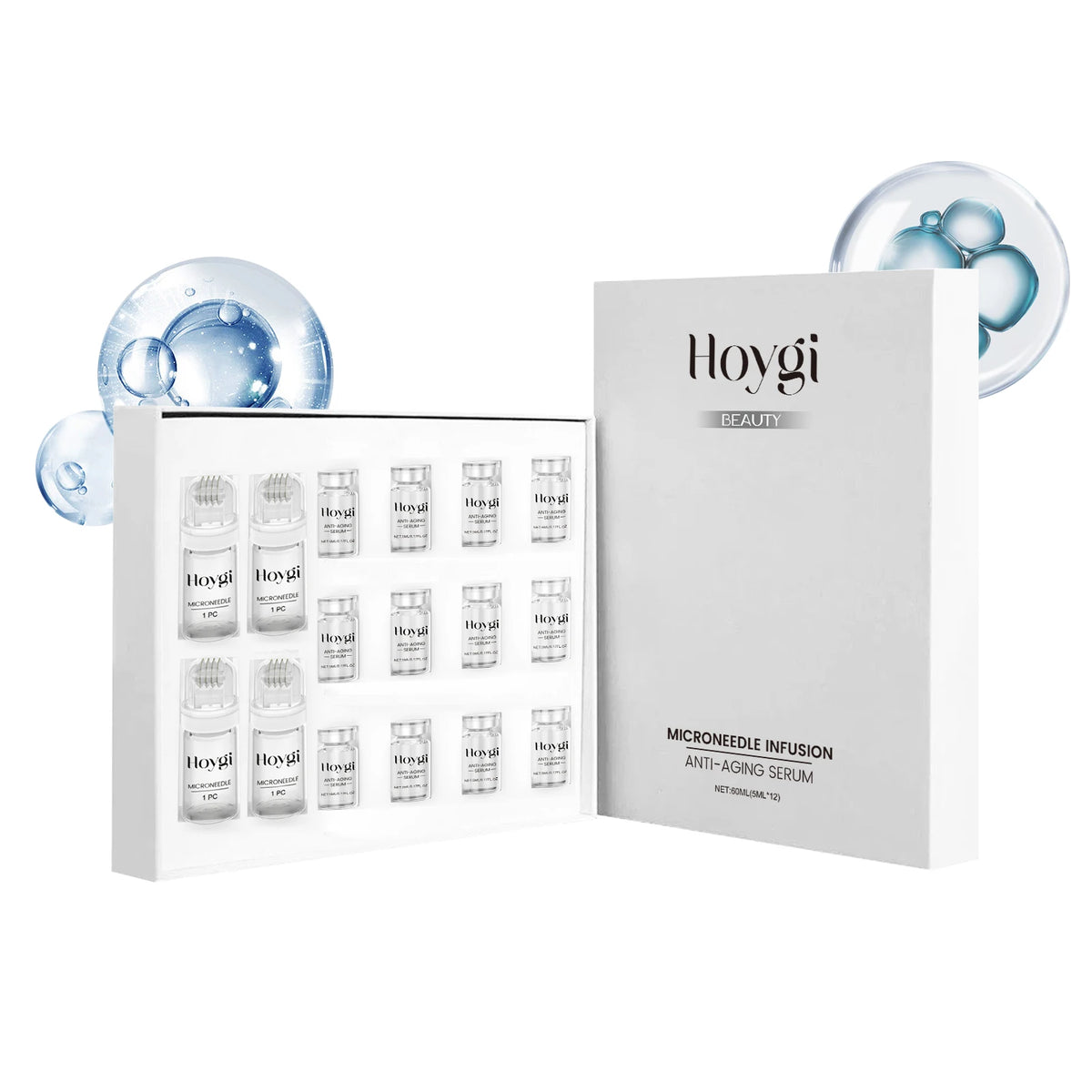 Hoygi Firming Facial Serum Set With Microneedle Roller