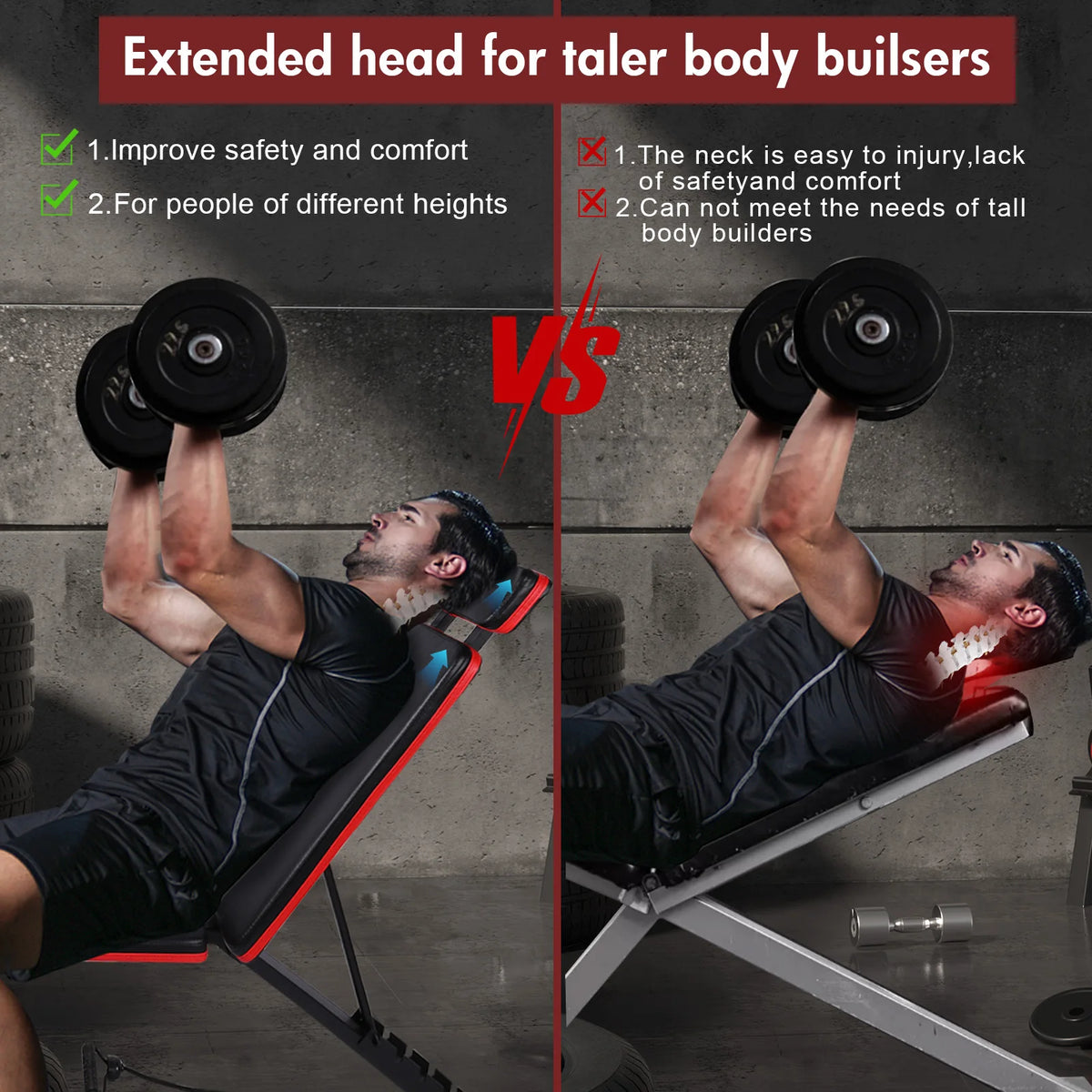 Adjustable Foldable Weight Bench With Leg Extension for Strength Training