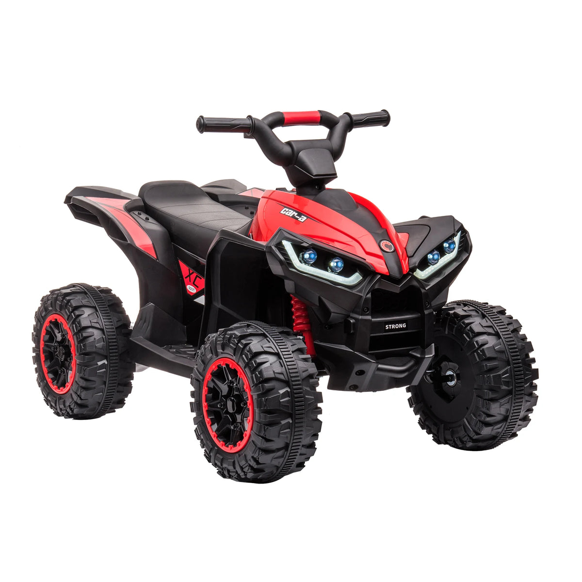 12V Kids Ride On ATV 4 Wheeler Electric Car With Parent Remote Control LED Lights Music Horn Rechargeable Battery All Terrain Tires