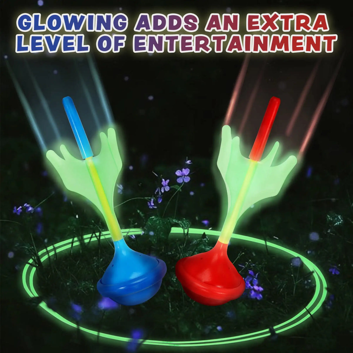 Joyfy Glow In The Dark Lawn Darts Outdoor Family Game Set