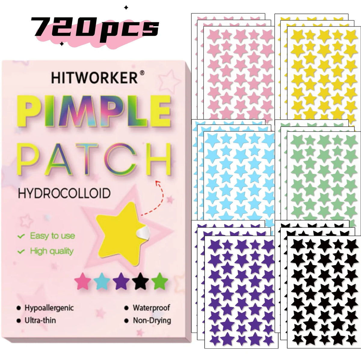 Star Shape Pimple Patches for Day and Night Blemish Coverage