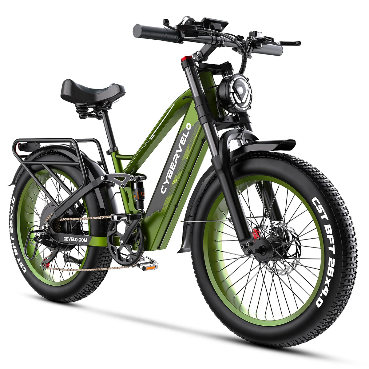 Cybervelo 5000W Peak Electric Fat Tire All-Terrain Commuter Bike